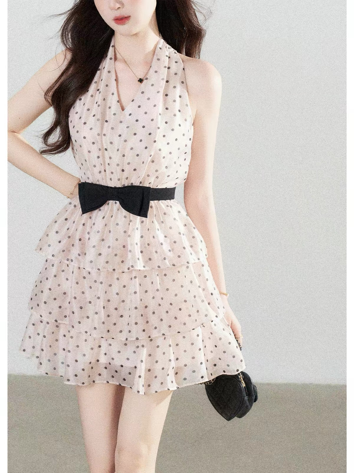【dress】ドットティアードミニワンピース＆ロングワンピース   N3762
