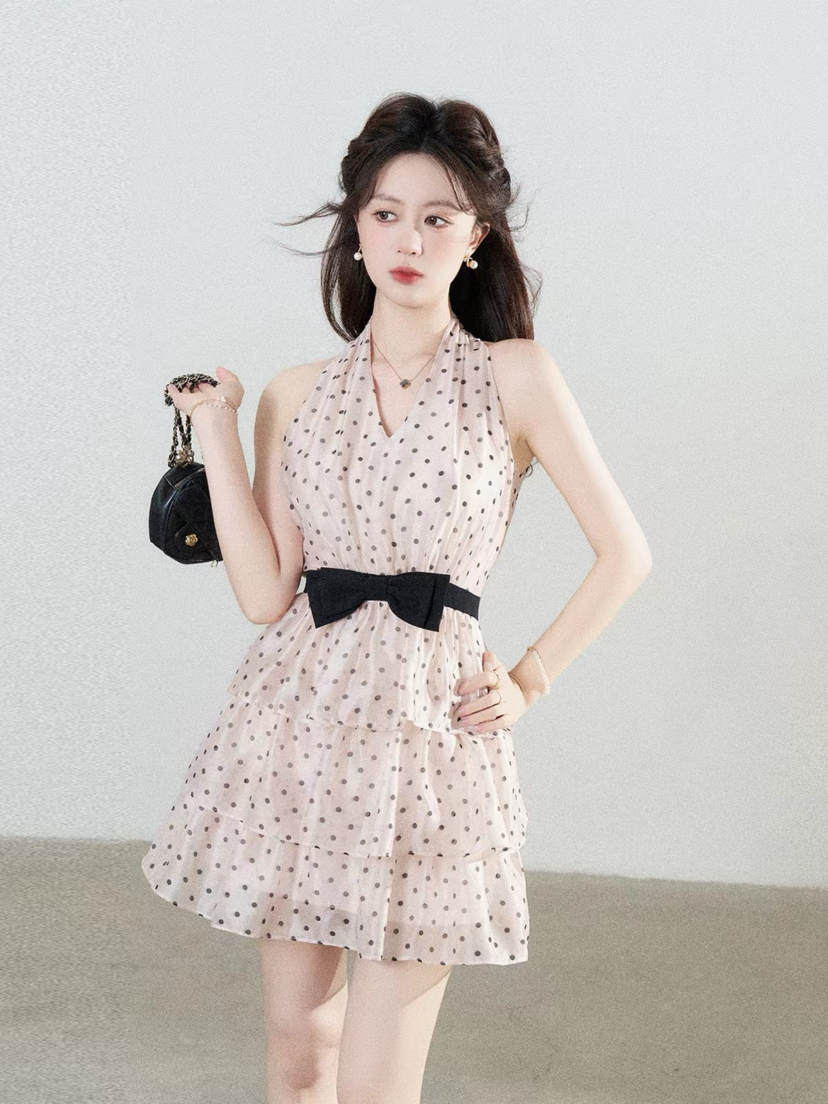 【dress】ドットティアードミニワンピース＆ロングワンピース   N3762