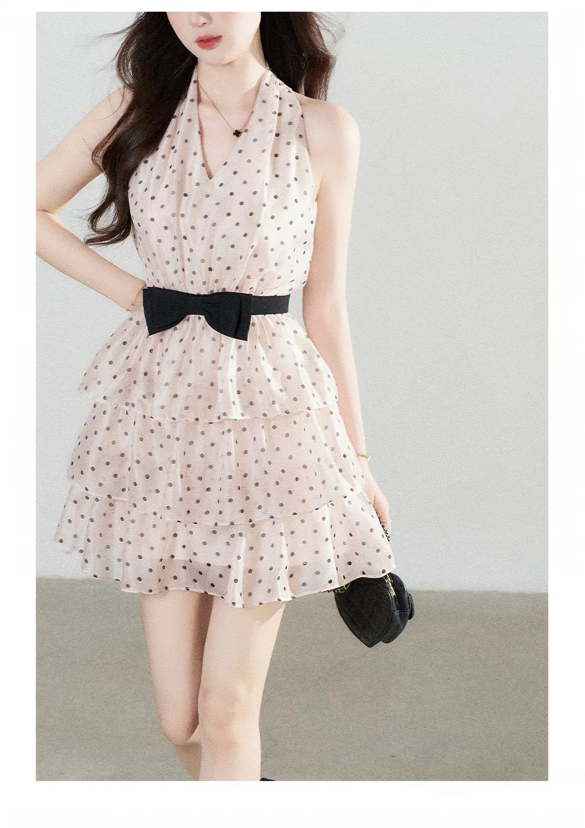 【dress】ドットティアードミニワンピース＆ロングワンピース   N3762