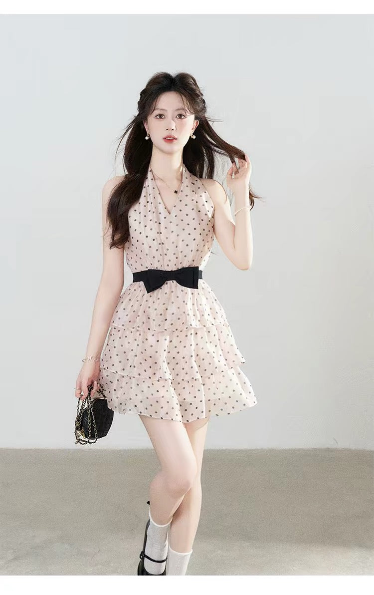 【dress】ドットティアードミニワンピース＆ロングワンピース   N3762