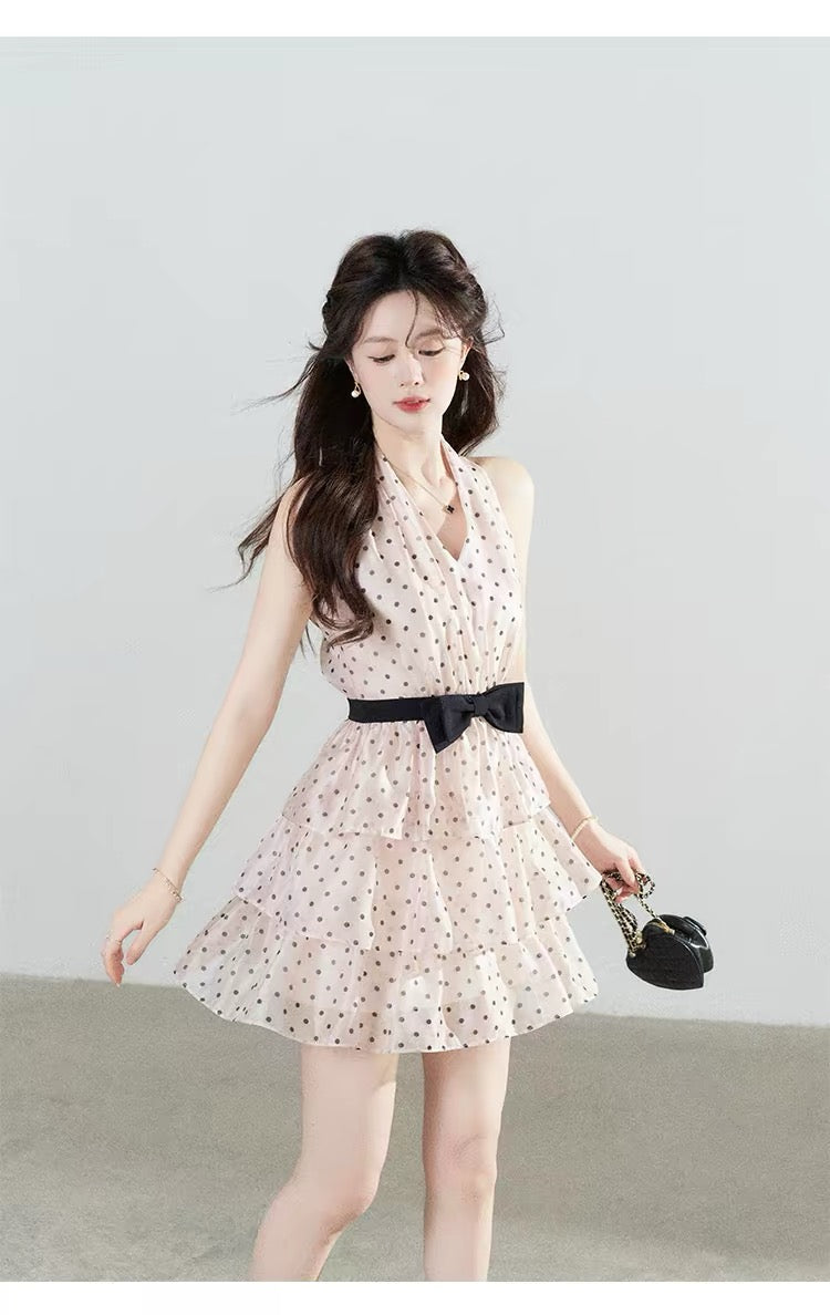 【dress】ドットティアードミニワンピース＆ロングワンピース   N3762
