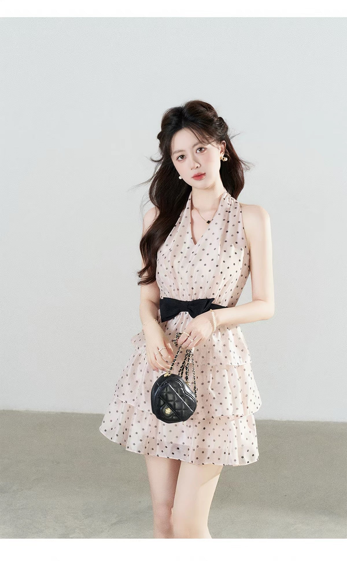 【dress】ドットティアードミニワンピース＆ロングワンピース   N3762