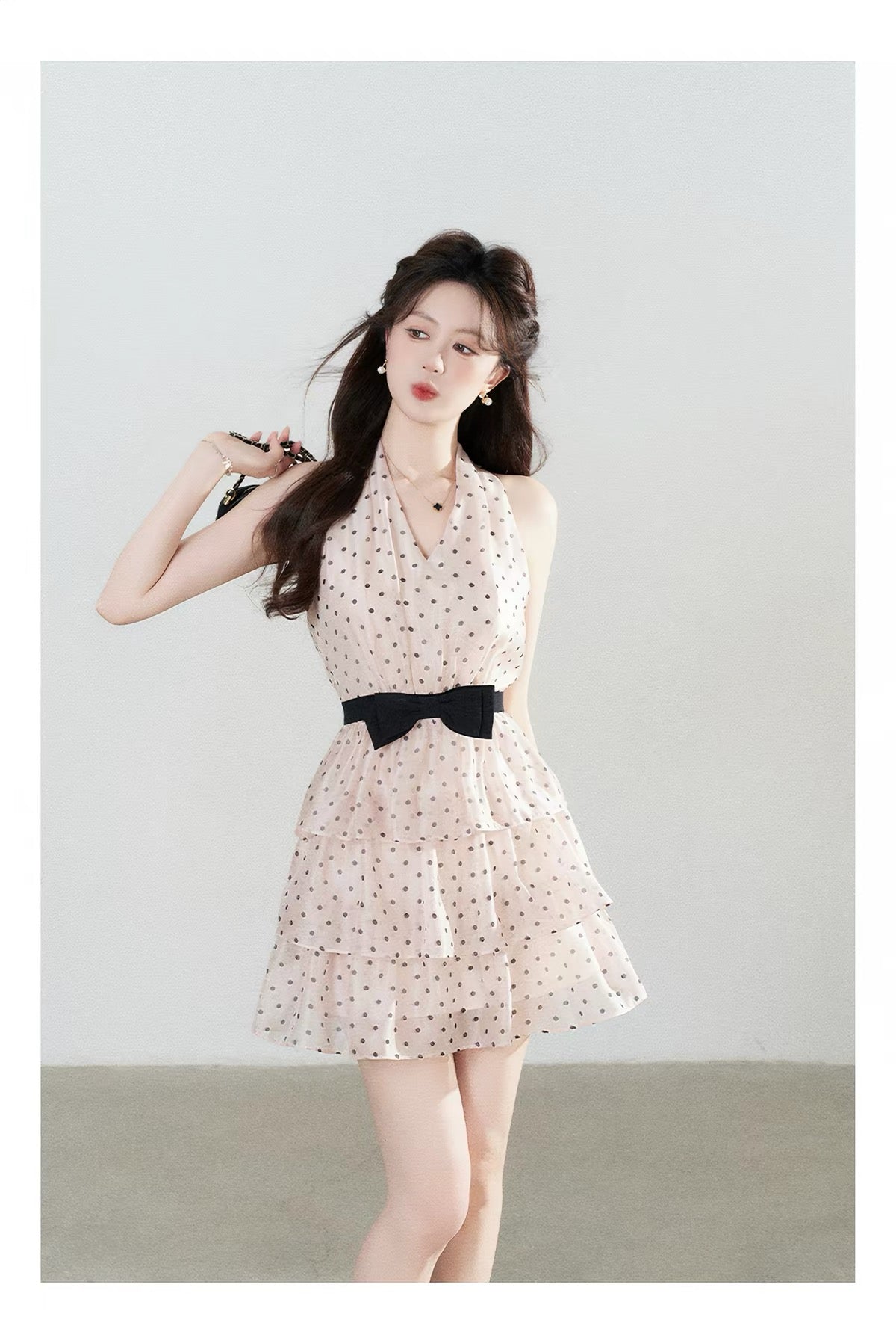 【dress】ドットティアードミニワンピース＆ロングワンピース   N3762