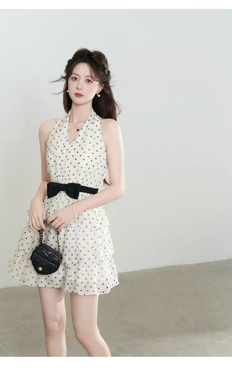 【dress】ドットティアードミニワンピース＆ロングワンピース   N3762
