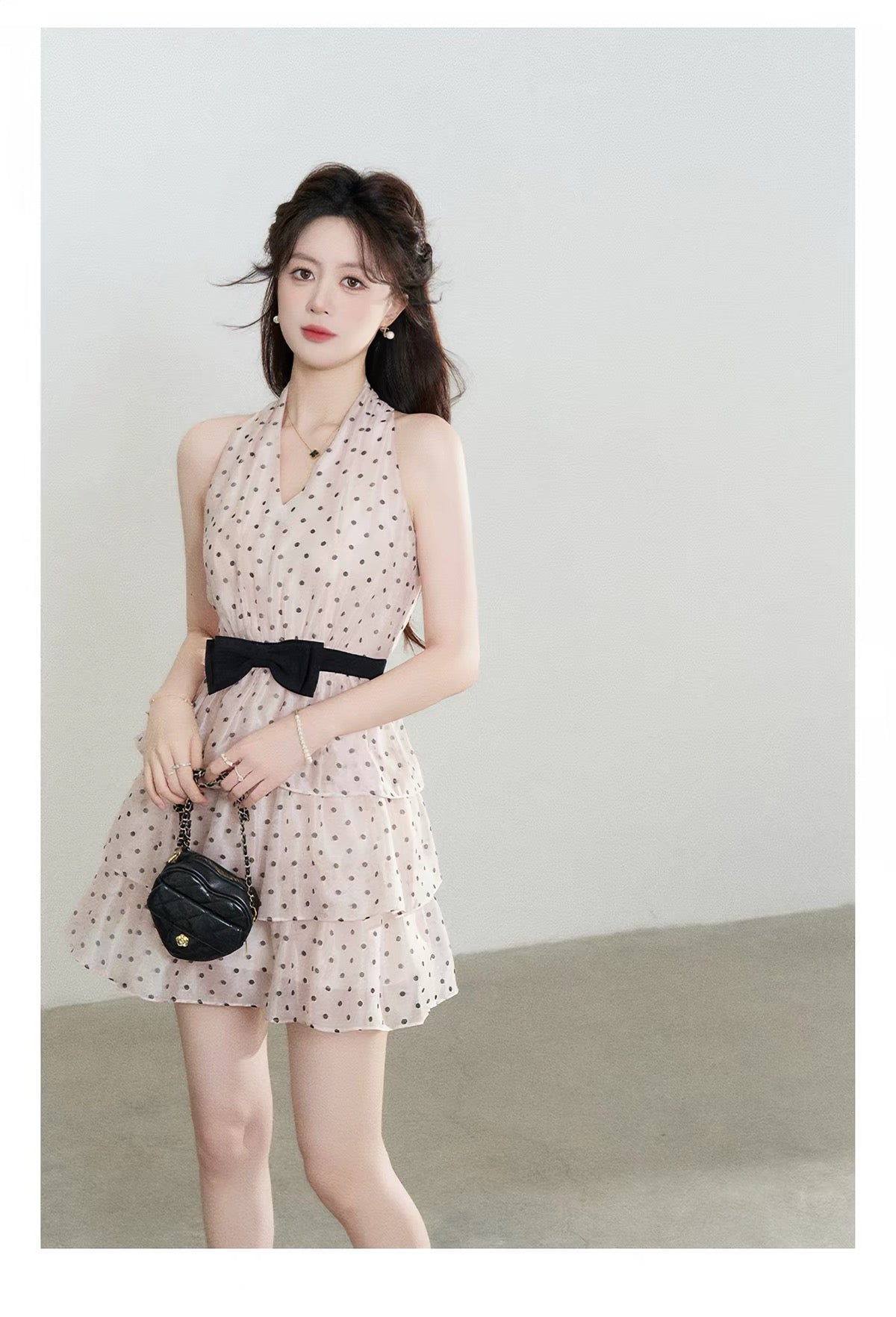 【dress】ドットティアードミニワンピース＆ロングワンピース   N3762
