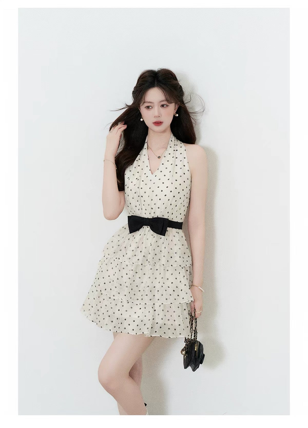 【dress】ドットティアードミニワンピース＆ロングワンピース   N3762