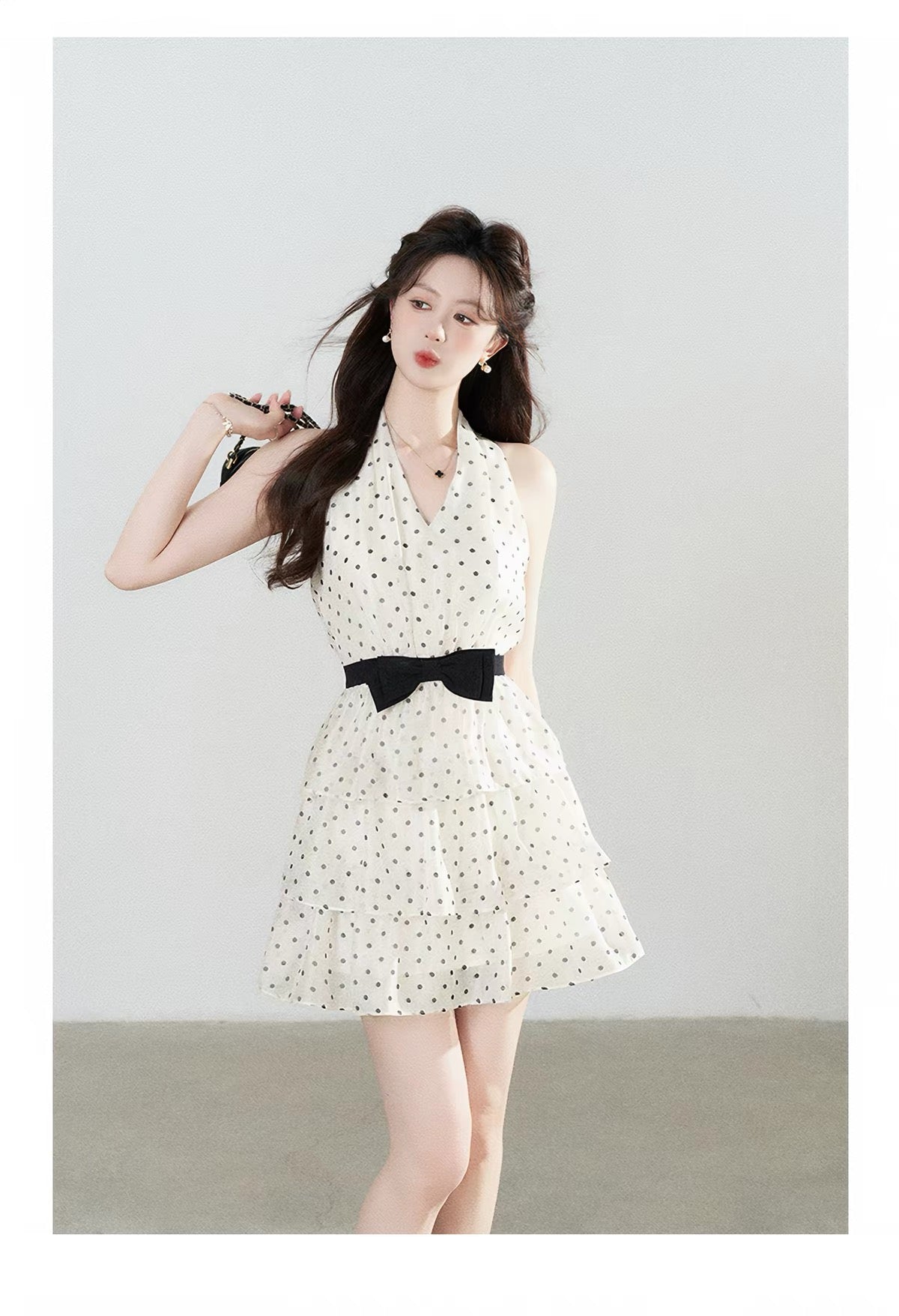 【dress】ドットティアードミニワンピース＆ロングワンピース   N3762