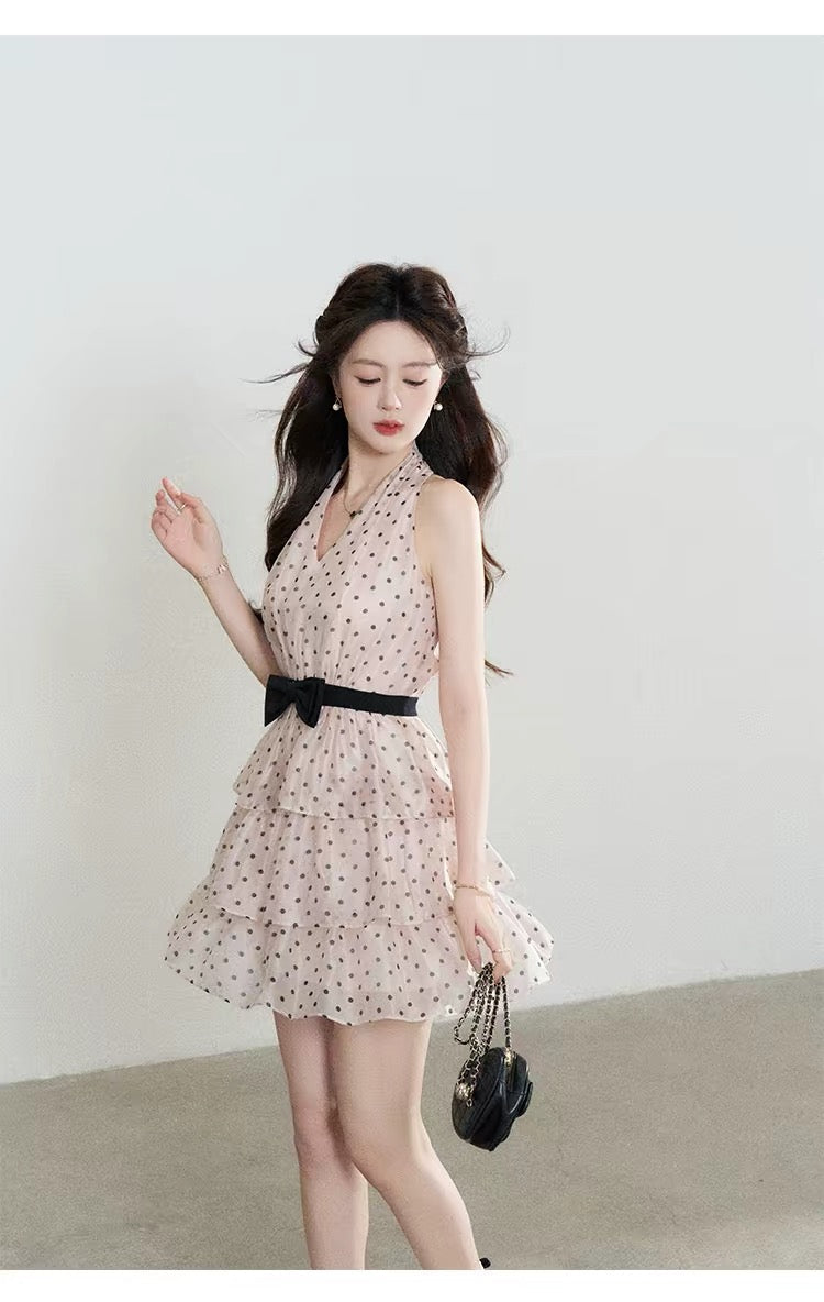 【dress】ドットティアードミニワンピース＆ロングワンピース   N3762