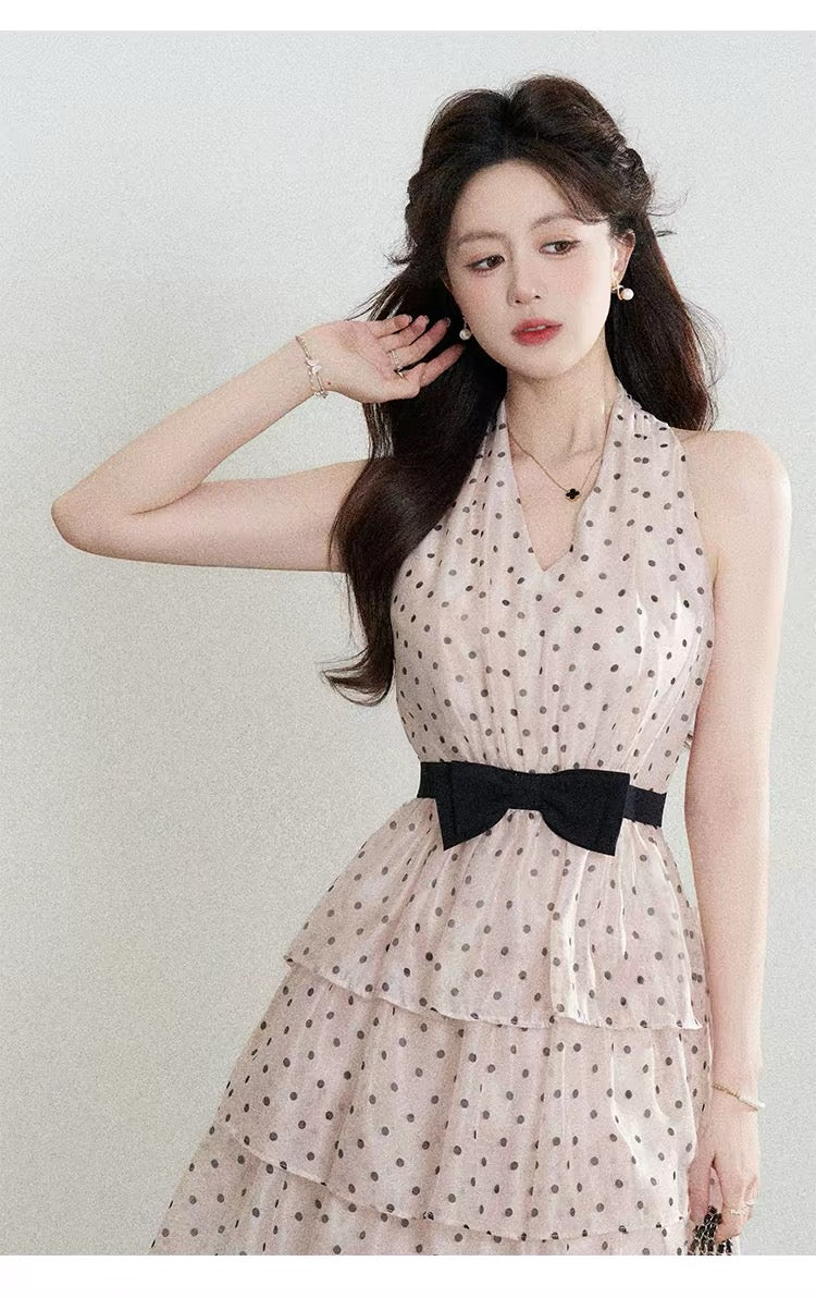 【dress】ドットティアードミニワンピース＆ロングワンピース   N3762