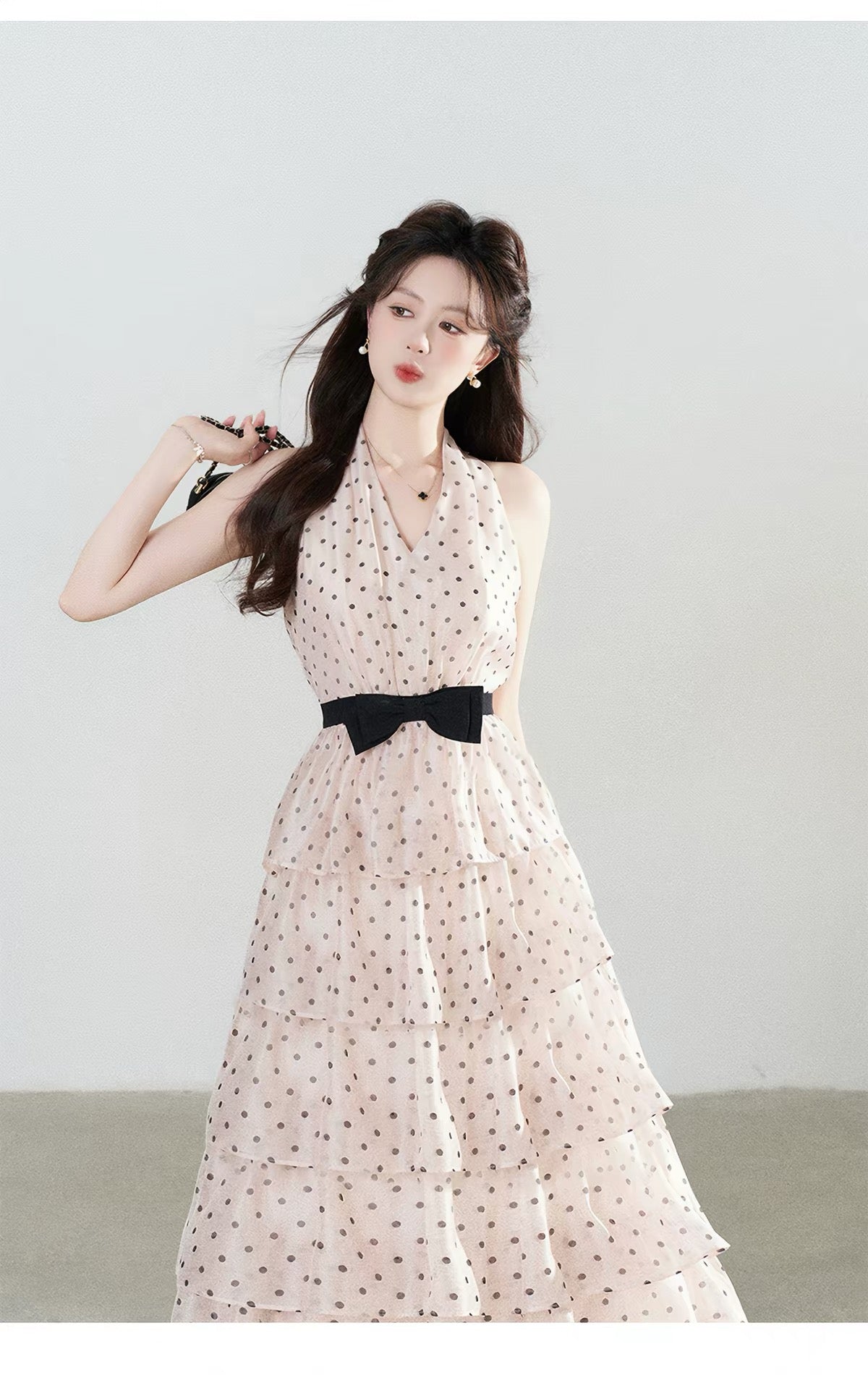 【dress】ドットティアードミニワンピース＆ロングワンピース   N3762
