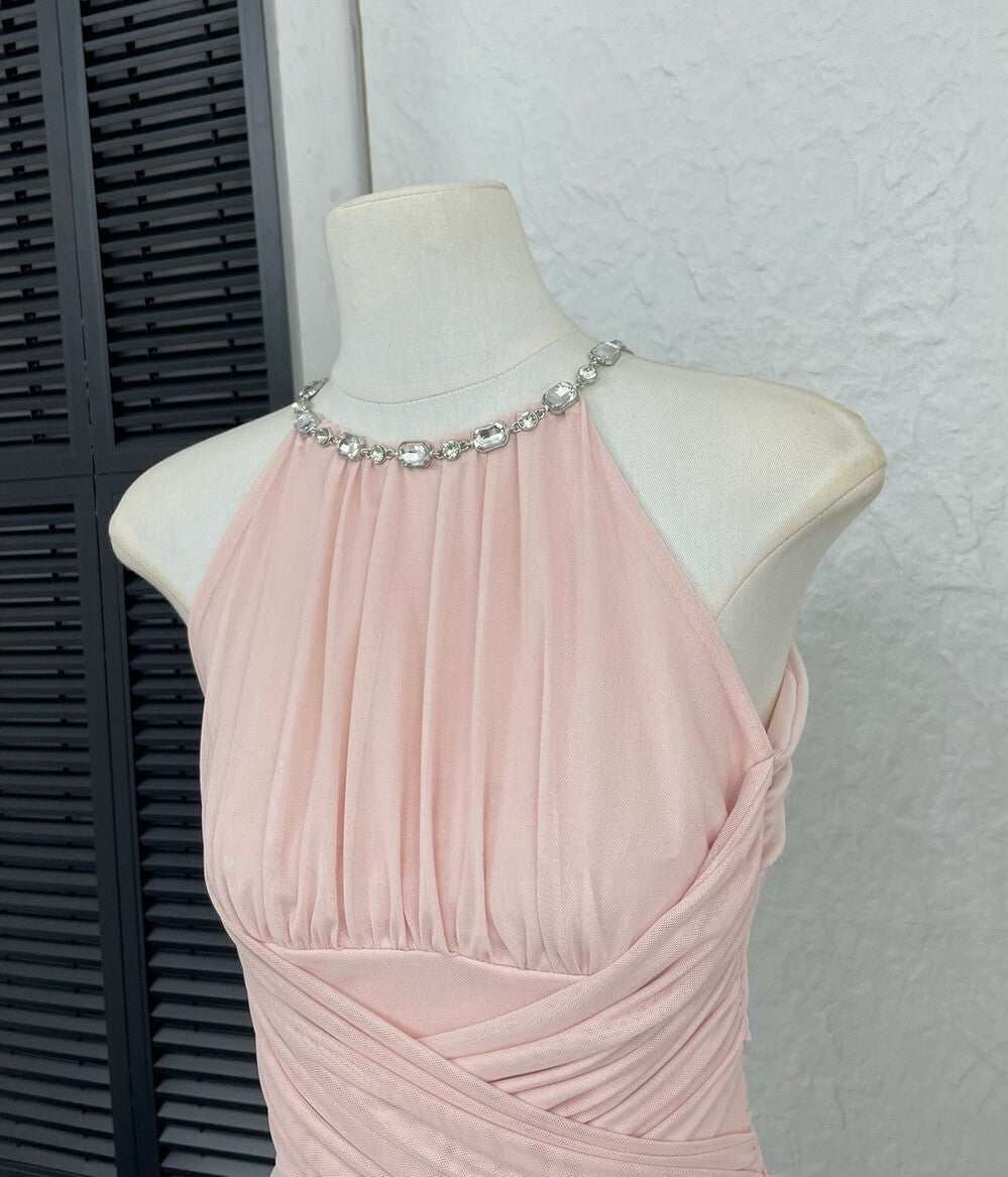 【dress】バックビジューホルターネックワンピース   N3765
