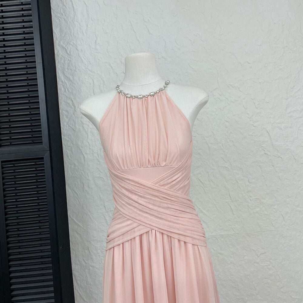 【dress】バックビジューホルターネックワンピース   N3765