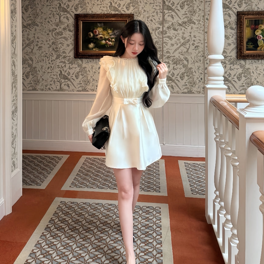 【dress】フリルミニワンピース   K0630