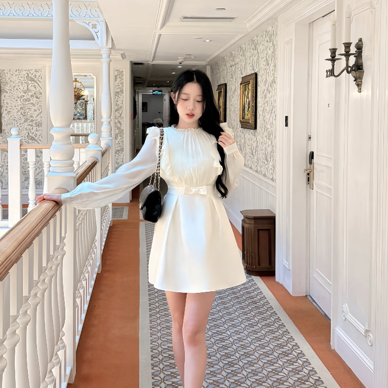 【dress】フリルミニワンピース   K0630
