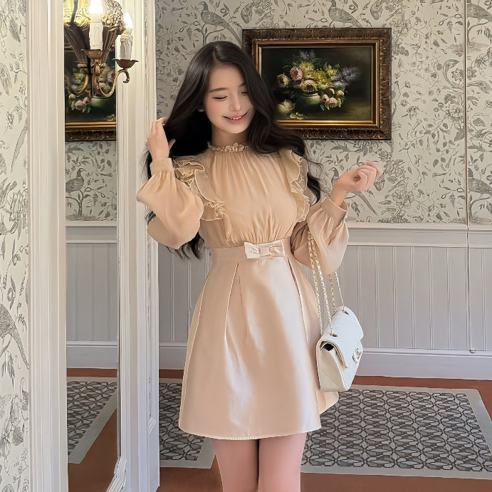 【dress】フリルミニワンピース   K0630