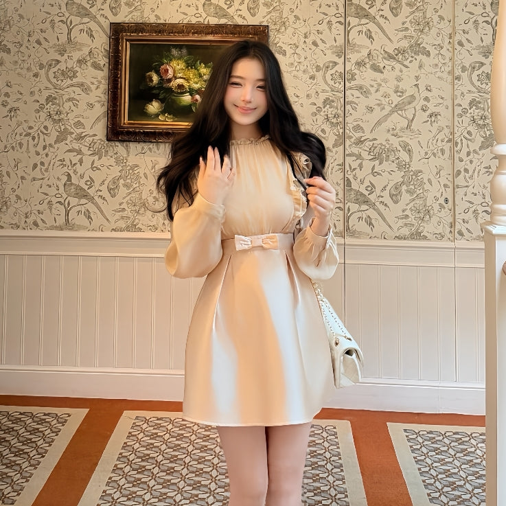 【dress】フリルミニワンピース   K0630