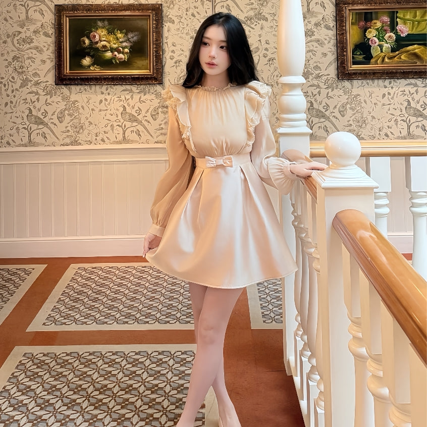 【dress】フリルミニワンピース   K0630