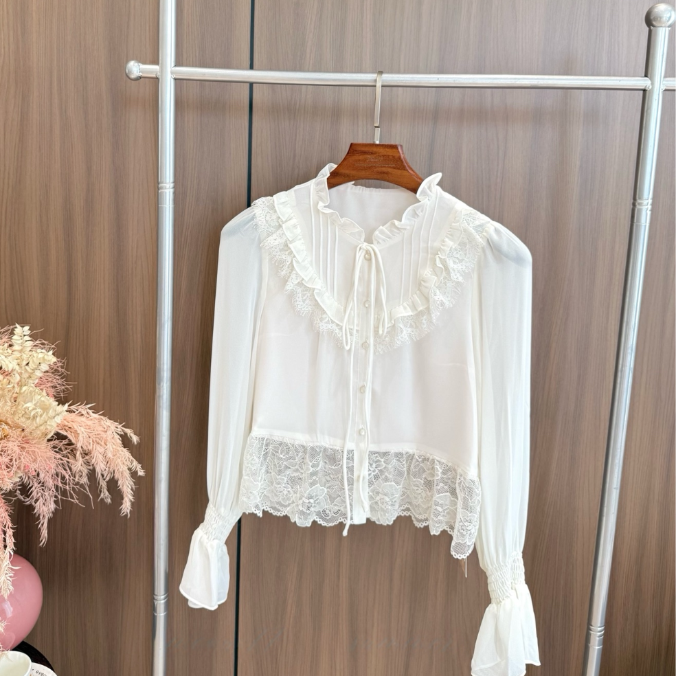 【tops】レースドッキングブラウス K0633