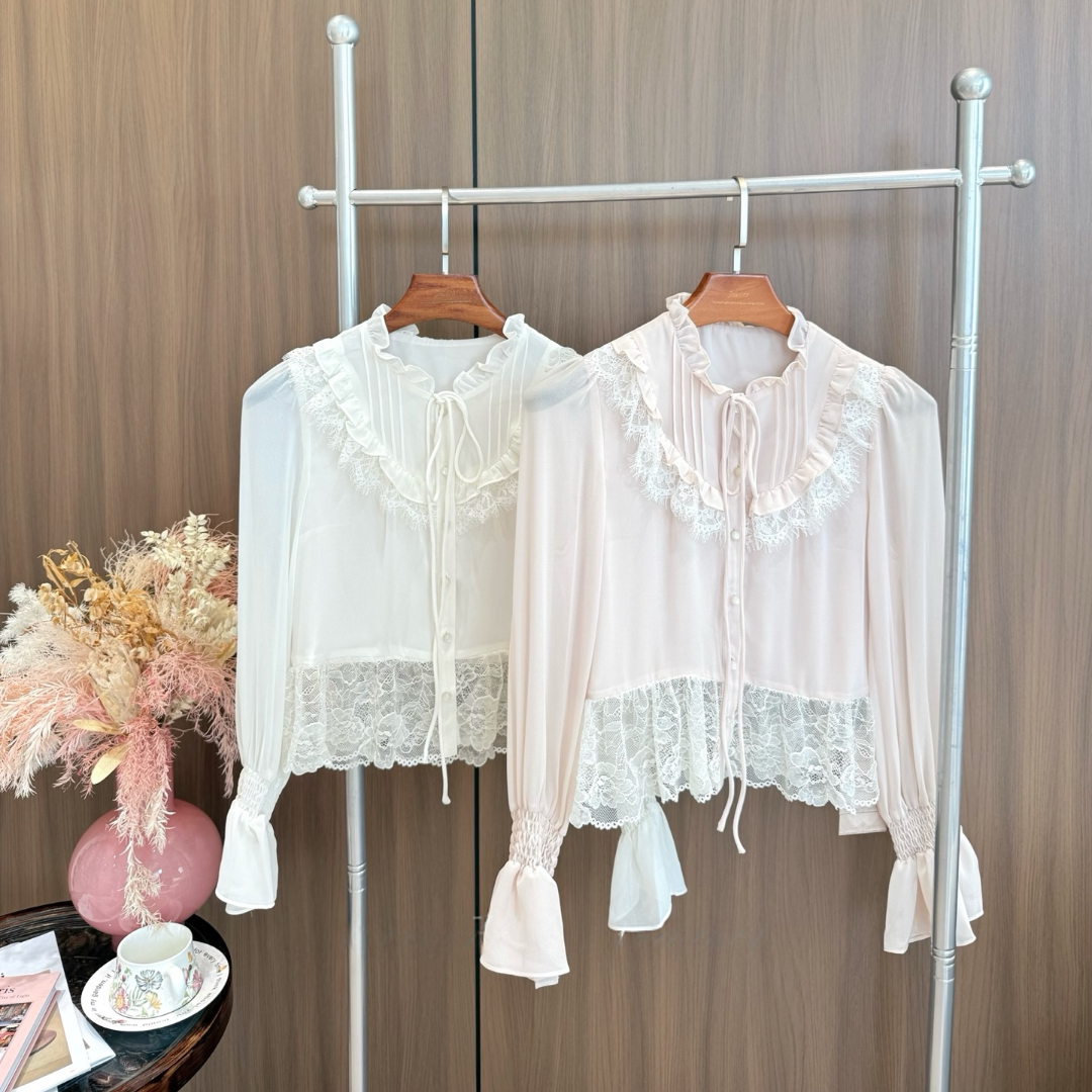 【tops】レースドッキングブラウス K0633