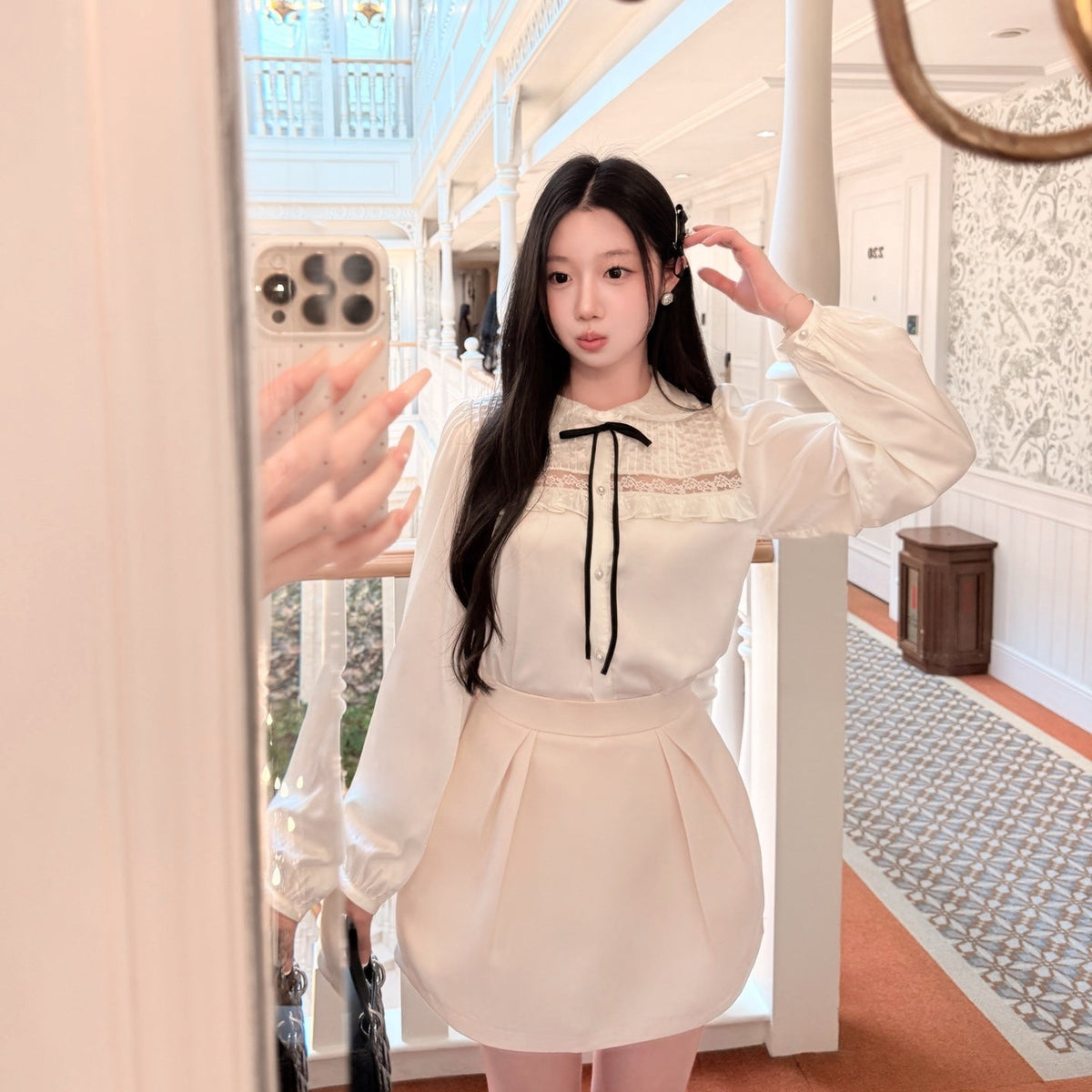 【tops】リボンブラウス K0634