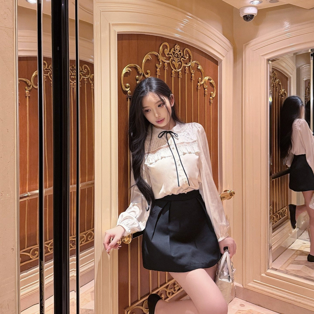 【tops】リボンブラウス K0634
