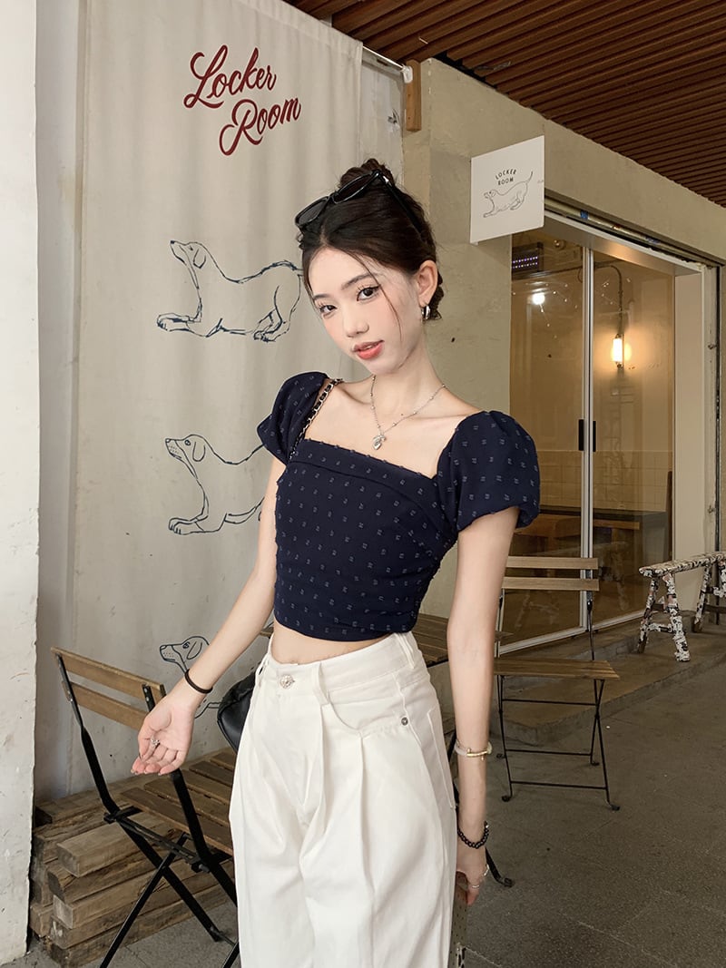 【tops】ボートネックTシャツ　M25171