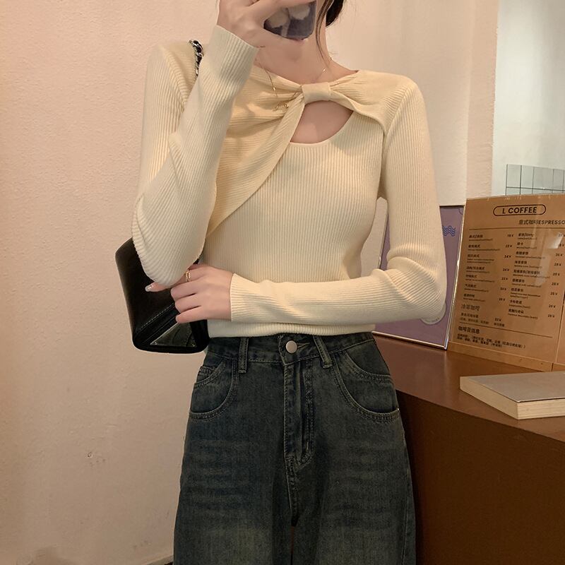 【tops】ニットトップス　M18841