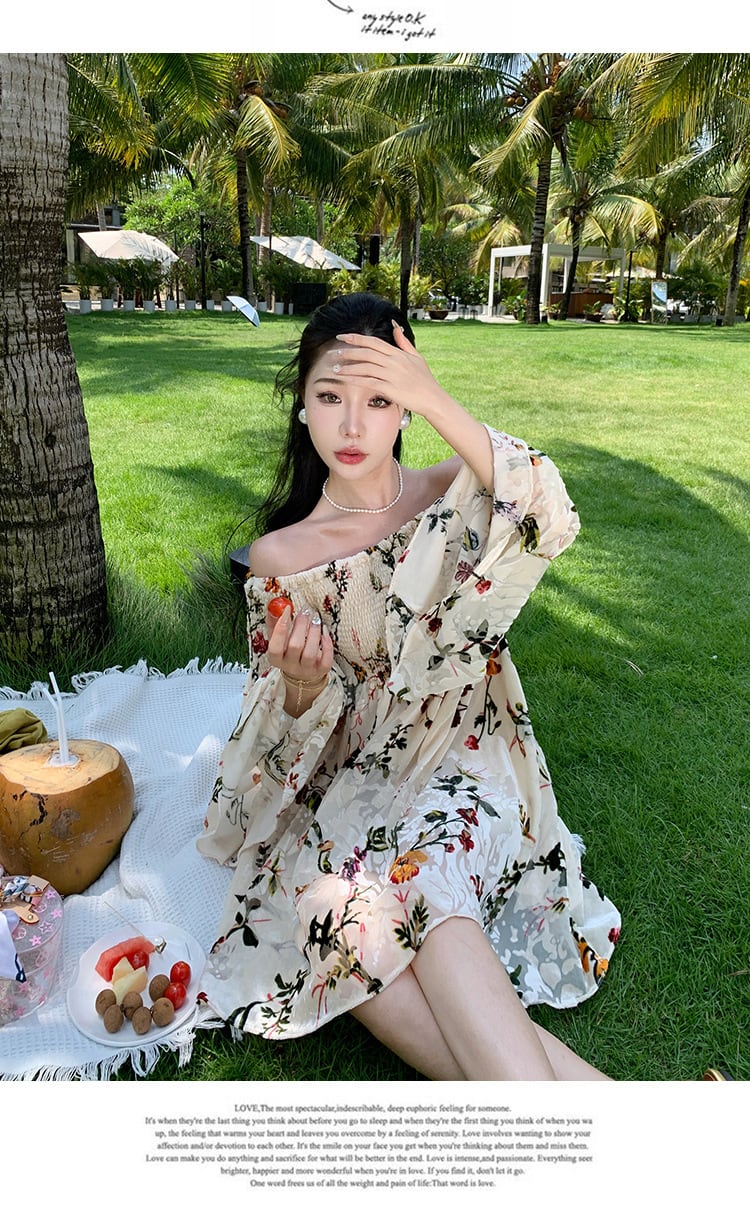 【dress】花柄ワンピース　M25307