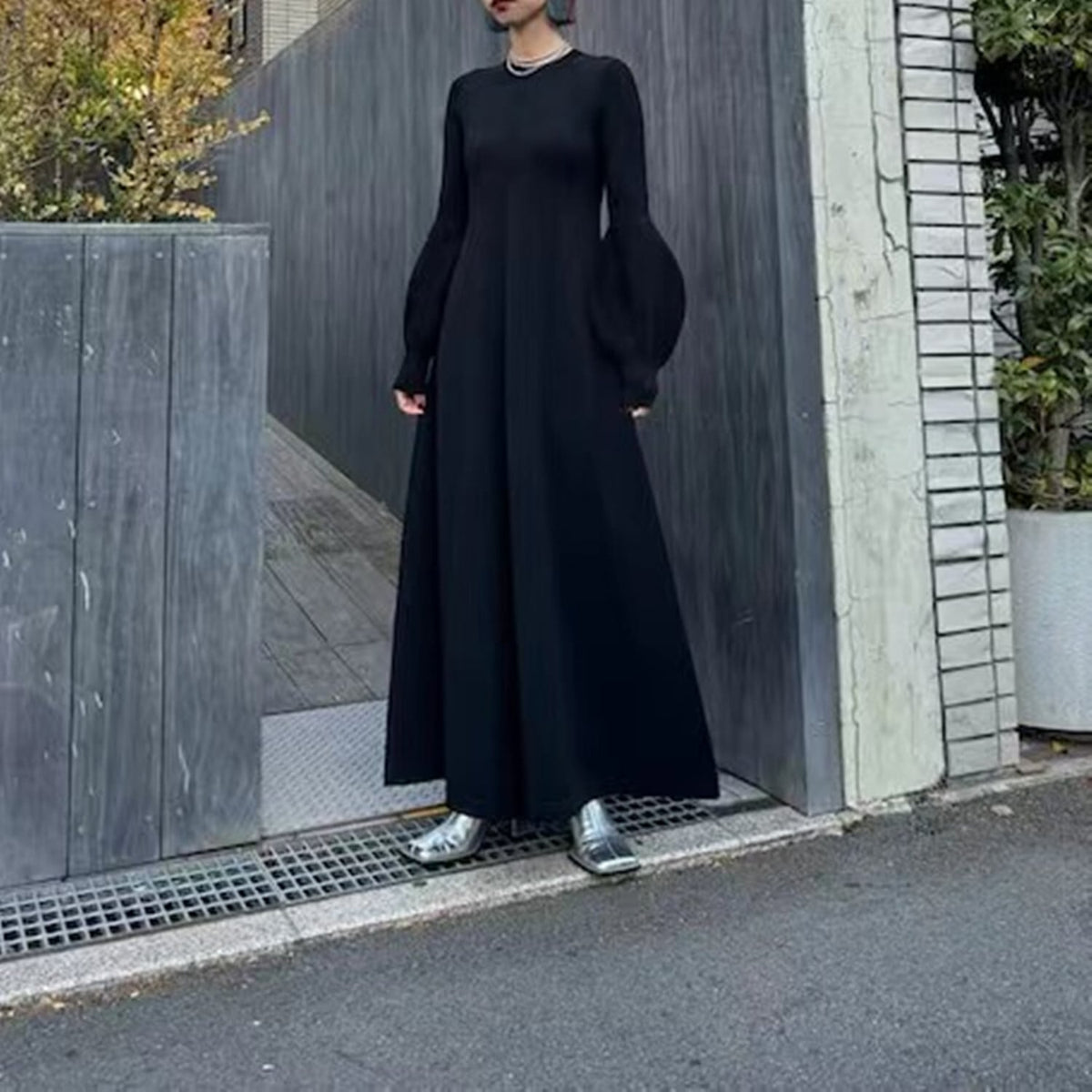 【dress】ドッキングニットワンピース 　N2738