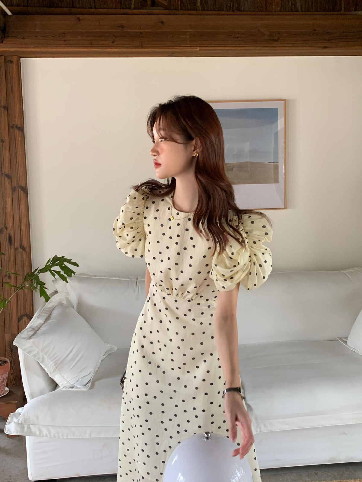 【dress】ドット柄ワンピース　M24625