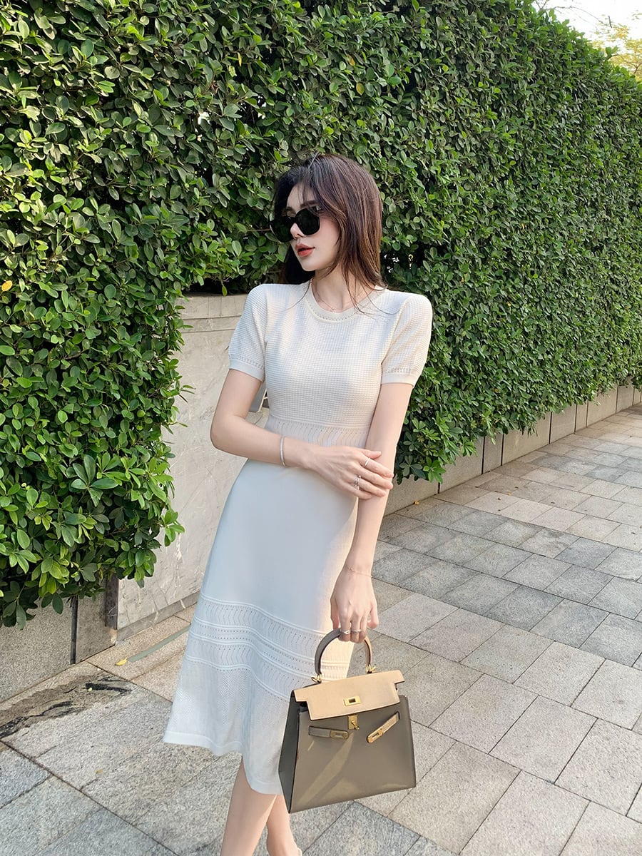 【dress】薄手ニットワンピース　M29747
