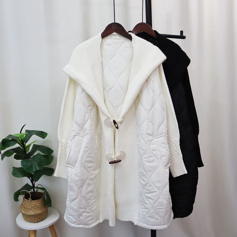 【outer】切り替えロング丈ニットカーデ　M27166