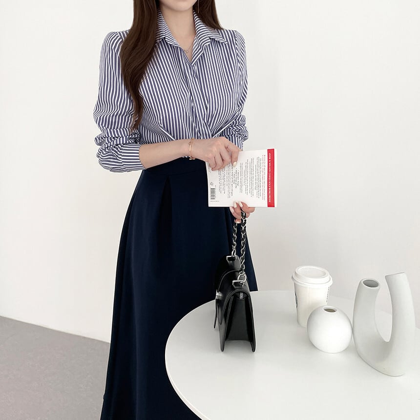 【dress】切り替えシャツワンピース　M29587