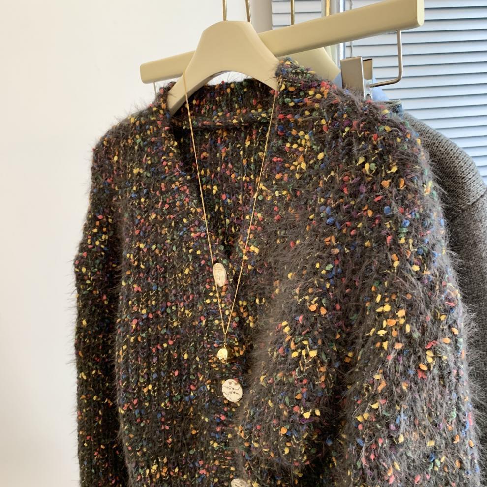 【outer】Vネックニットカーデ　M29269