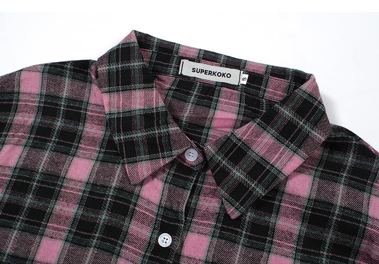 【tops】チェック柄シャツトップス　M25331