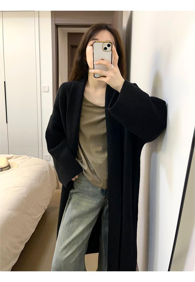 【outer】ロング丈ニットカーデ　M19009