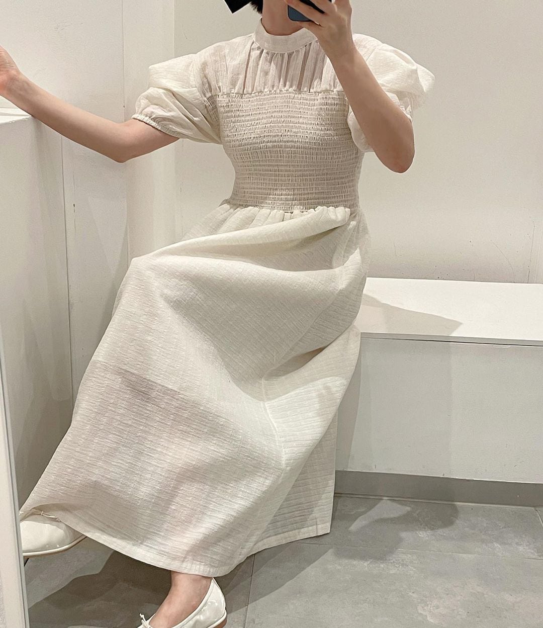 【dress】パフスリーブワンピース　M23910