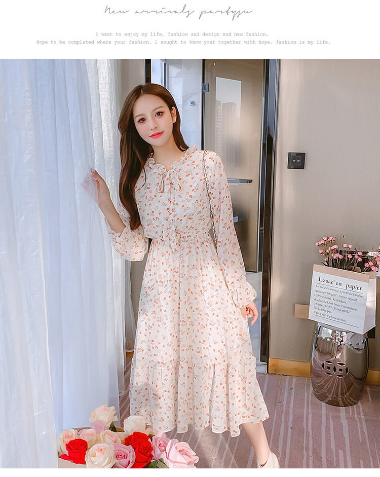 【dress】花柄ワンピース　M25347