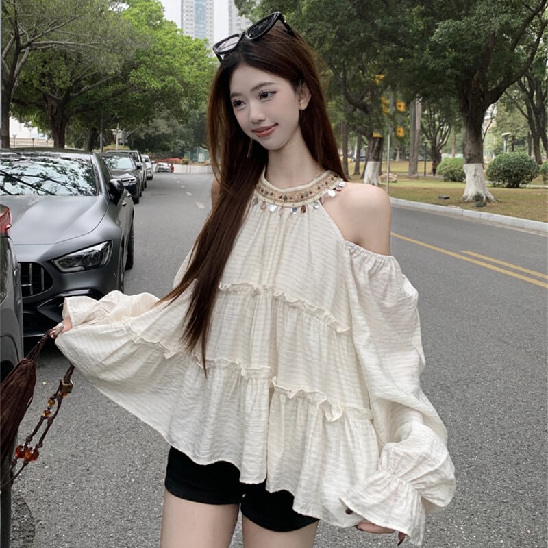 【tops】オフショルダートップス　M30074
