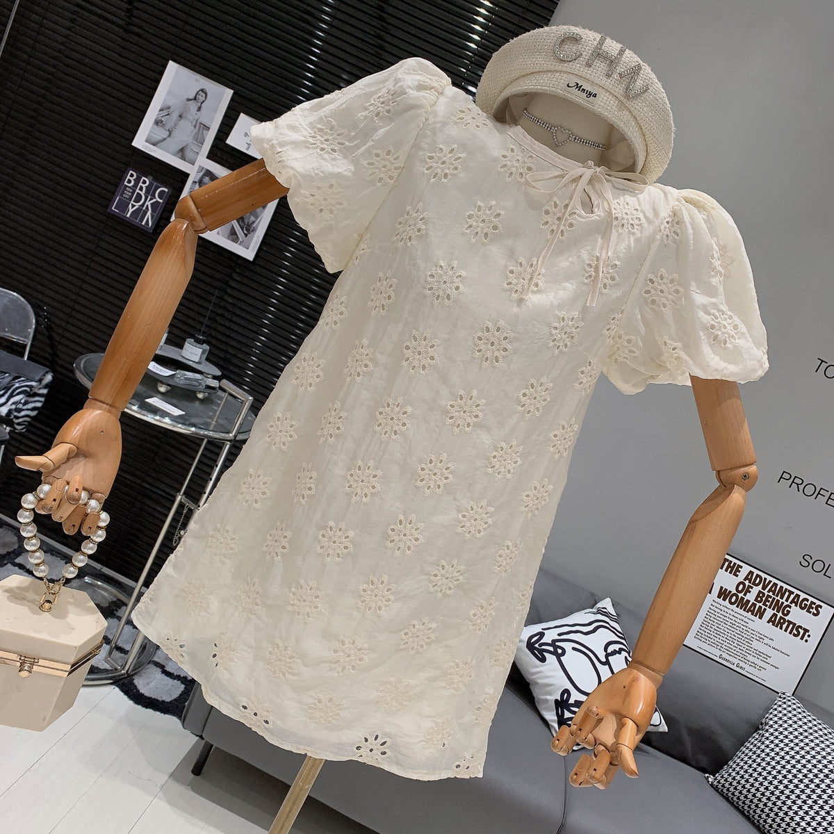 【dress】カットワークワンピース　M24001