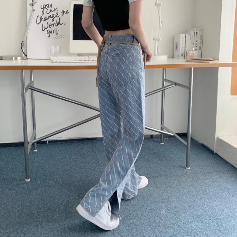 【bottoms】個性的なデザインレトロ夏デニムガウチョパンツ G0253