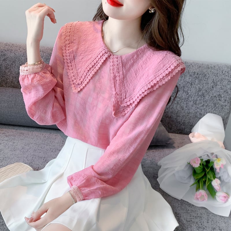 【tops】ドールカラーシャツトップス　M28616