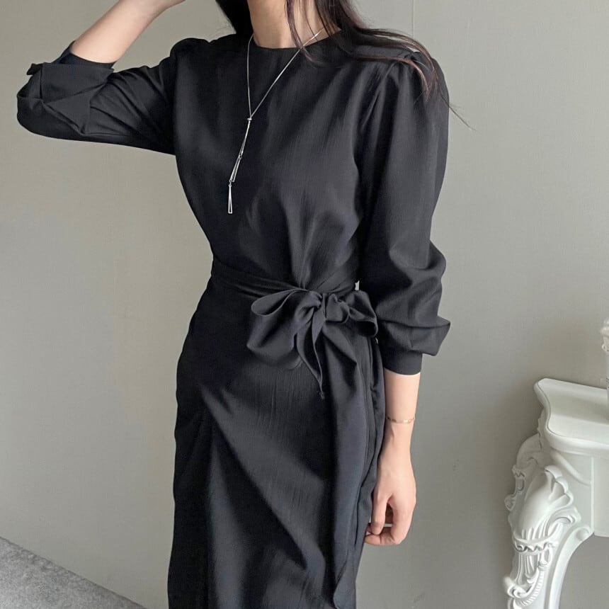 【dress】クルーネックワンピース　M29550