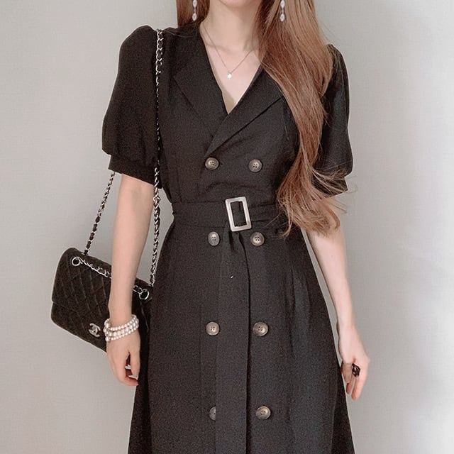 【dress】ダブルボタンワンピース　M23985