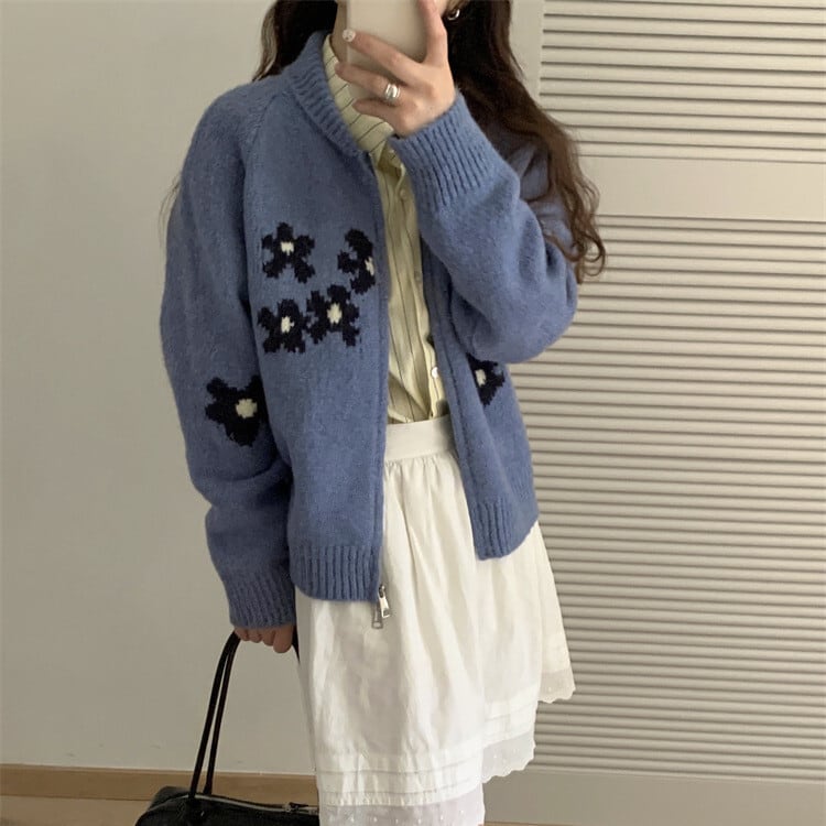【outer】ファスナーニットカーデ　M27507