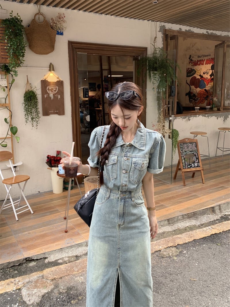 【dress】デニムワンピース　M24038