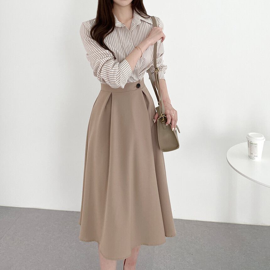 【dress】切り替えシャツワンピース　M29587