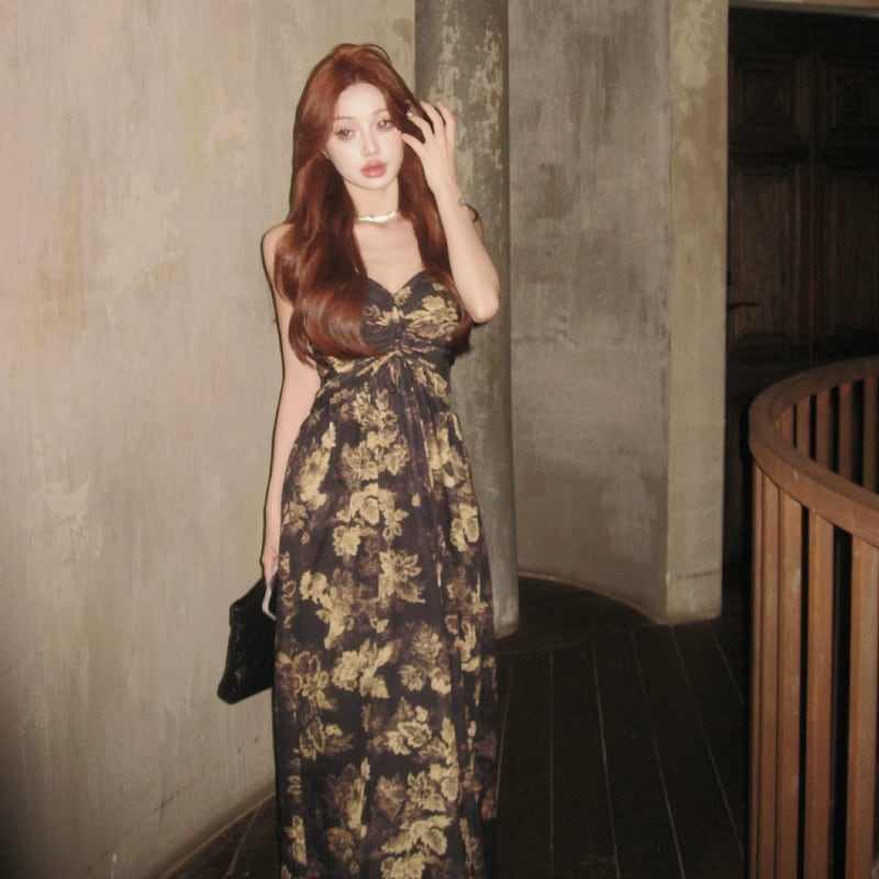 【dress】ロングチューブワンピース Q8505