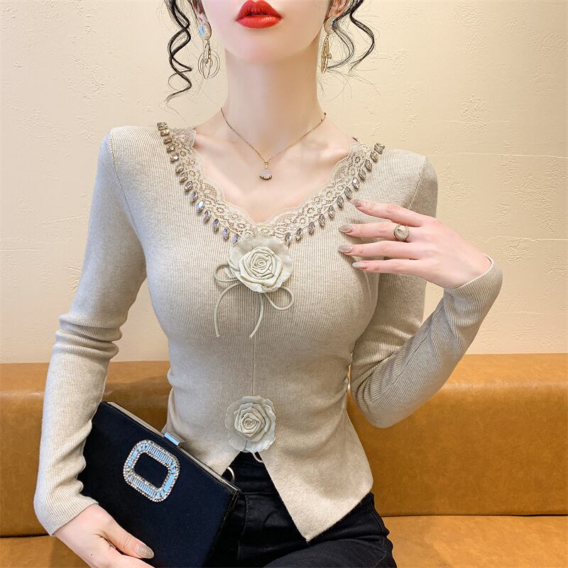 【tops】立体フラワーニットトップス　M27793