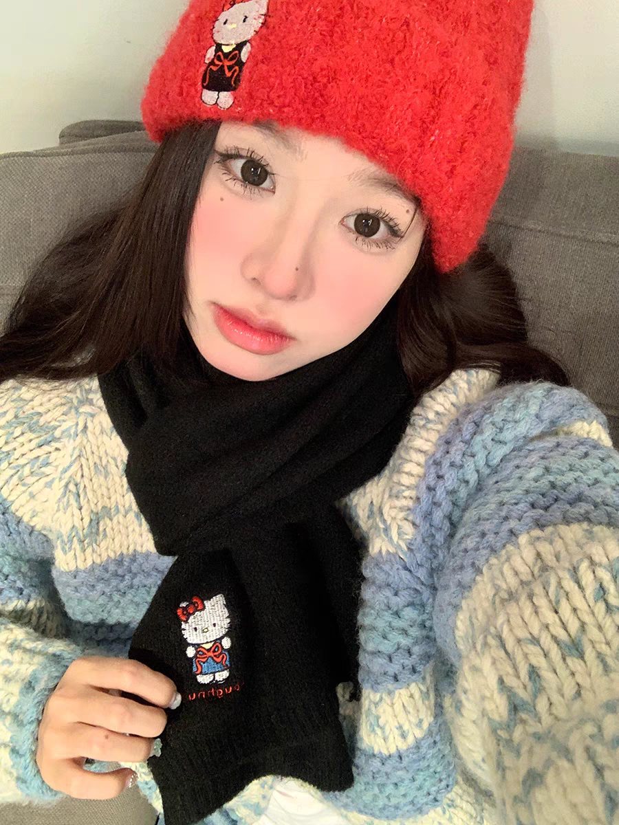 【小物】キャラクターニットスカーフG23760